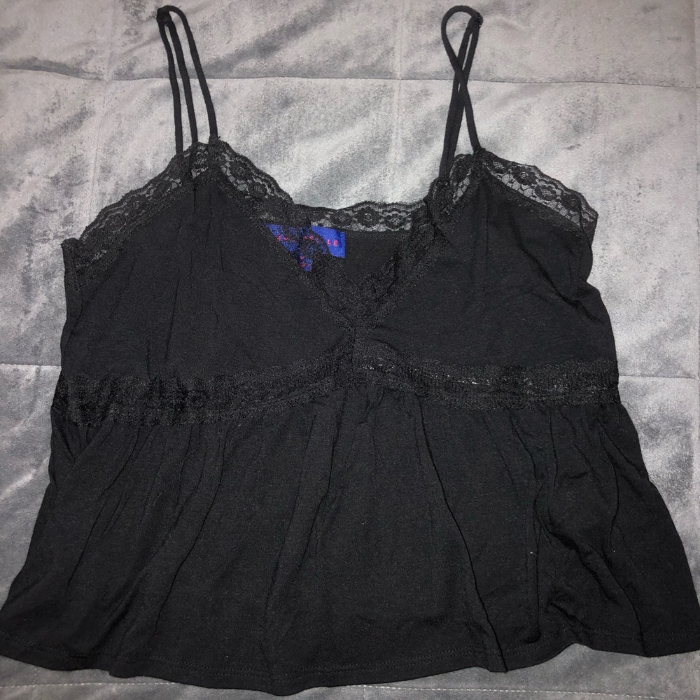 Black lace tank